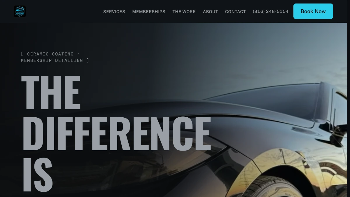 Xtreme Auto Detailing website